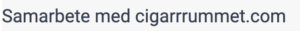 Samarbete med cigarrummet.com
